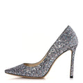 COARSE GLITTER DEGRADE POINTY TOE ROMY 100 PUMPS BUBBLEGUM MULTICOLOR