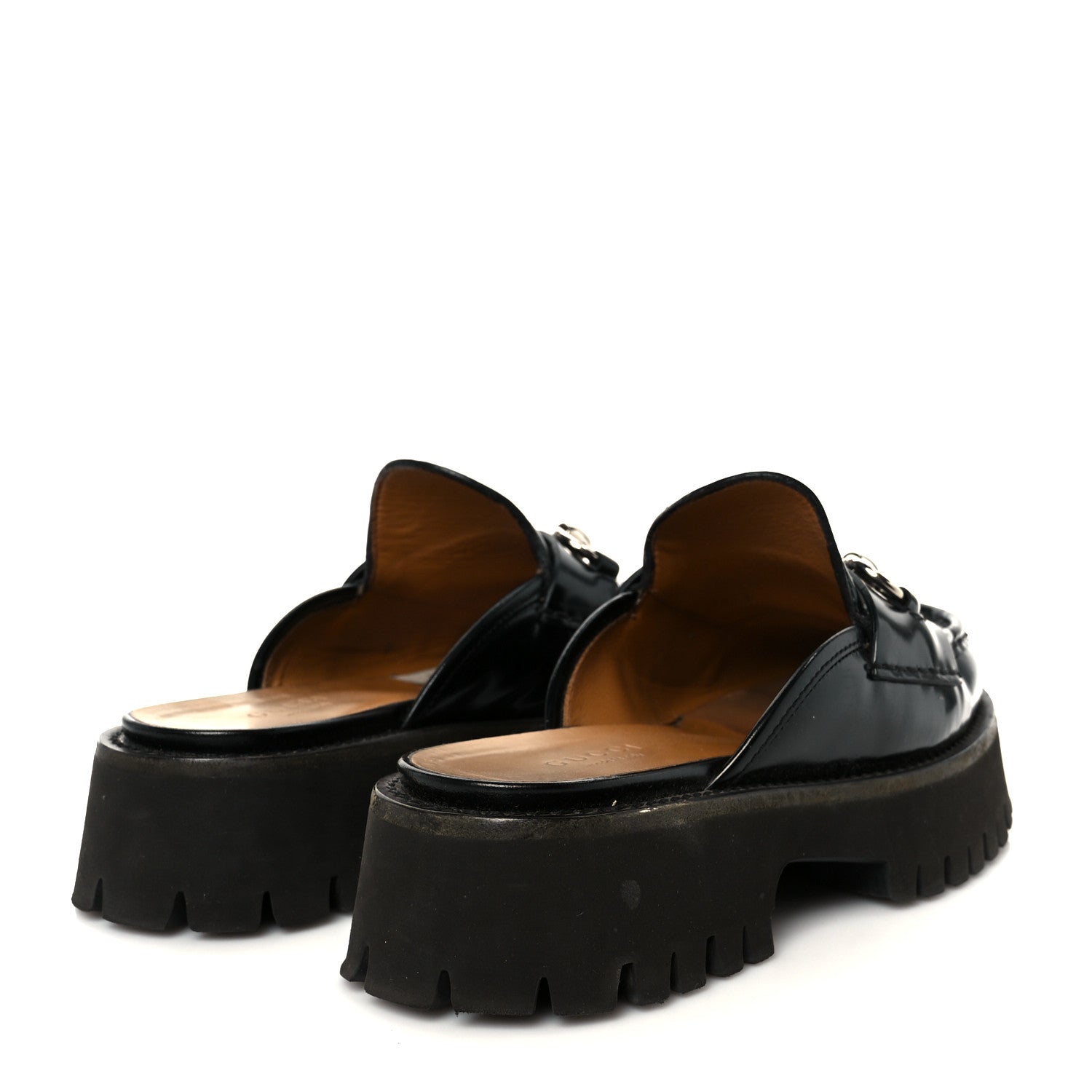 MAGNUM CALFSKIN WOMENS HORSEBIT PLATFORM MULES BLACK