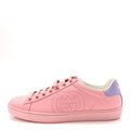 MIRO SOFT CALFSKIN INTERLOCKING G PERFORATED WOMENS ACE SNEAKERS WILD ROSE LAPIS