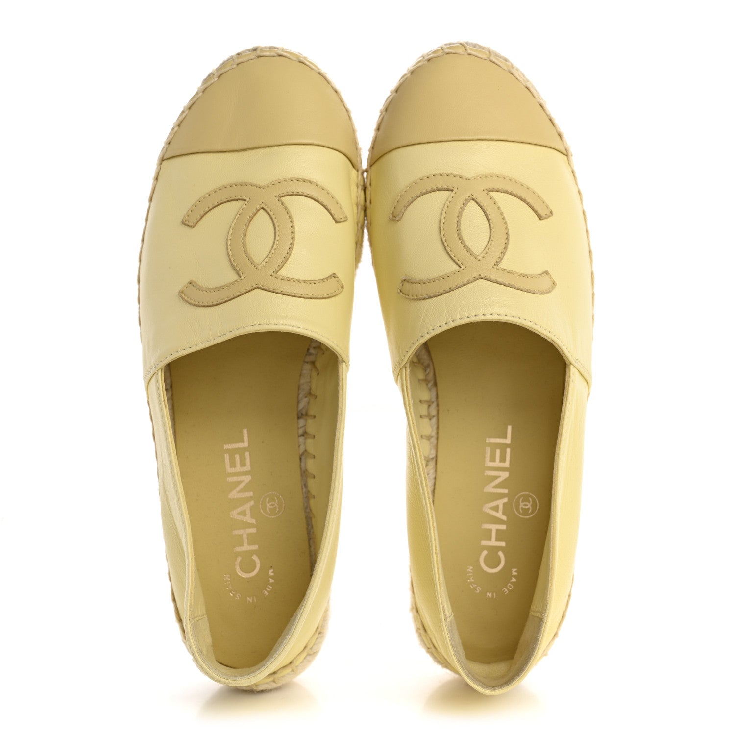 LAMBSKIN CC ESPADRILLES YELLOW