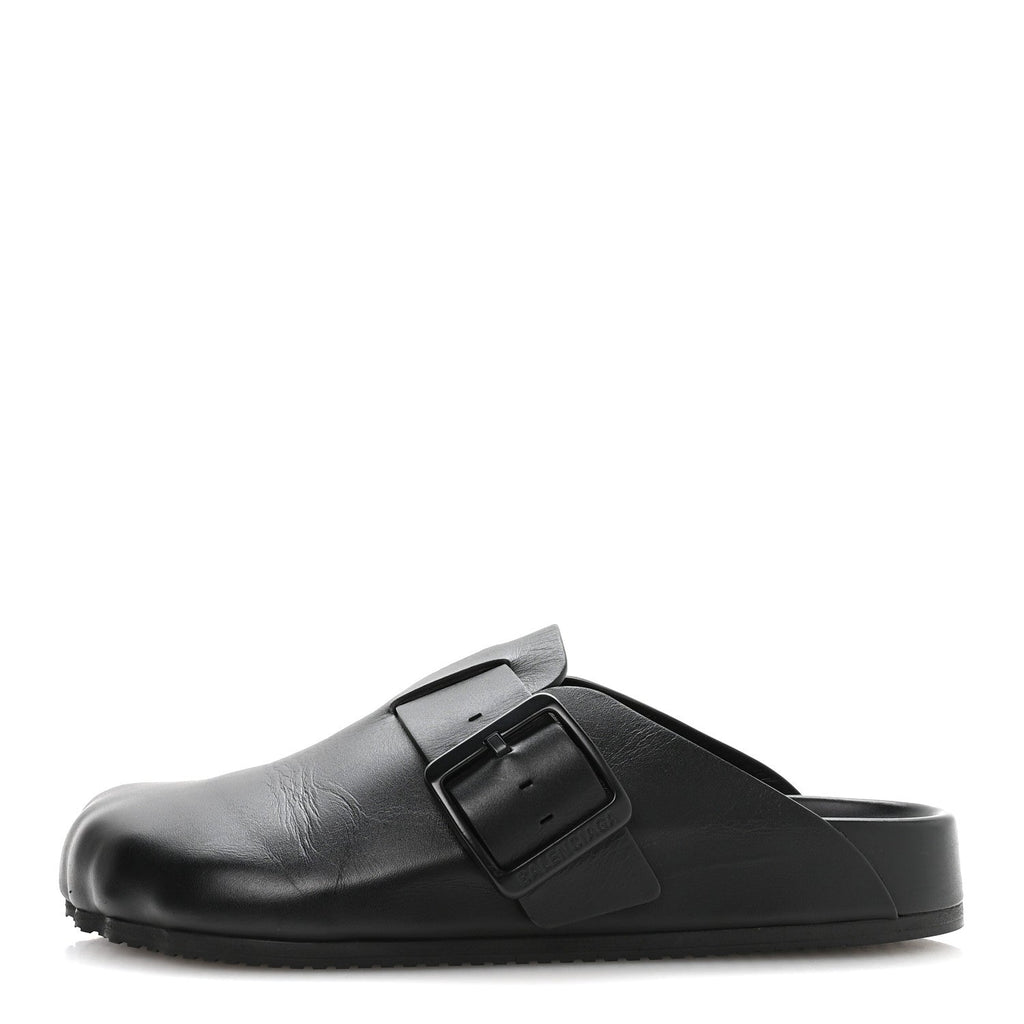 MATTE CALFSKIN SUNDAY MULES BLACK