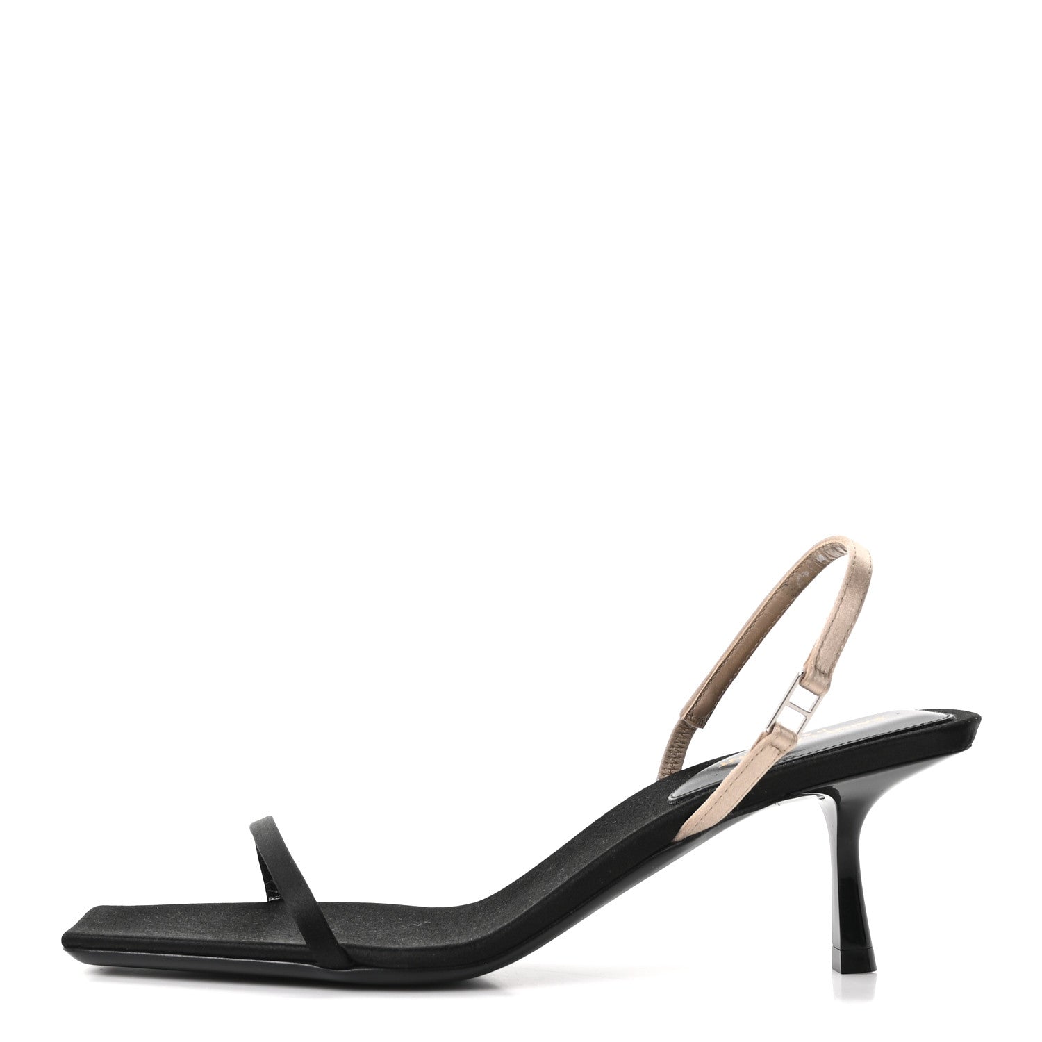 SATIN SLINGBACK JASPE 55 SANDALS BLACK PARTRIDGE PINK