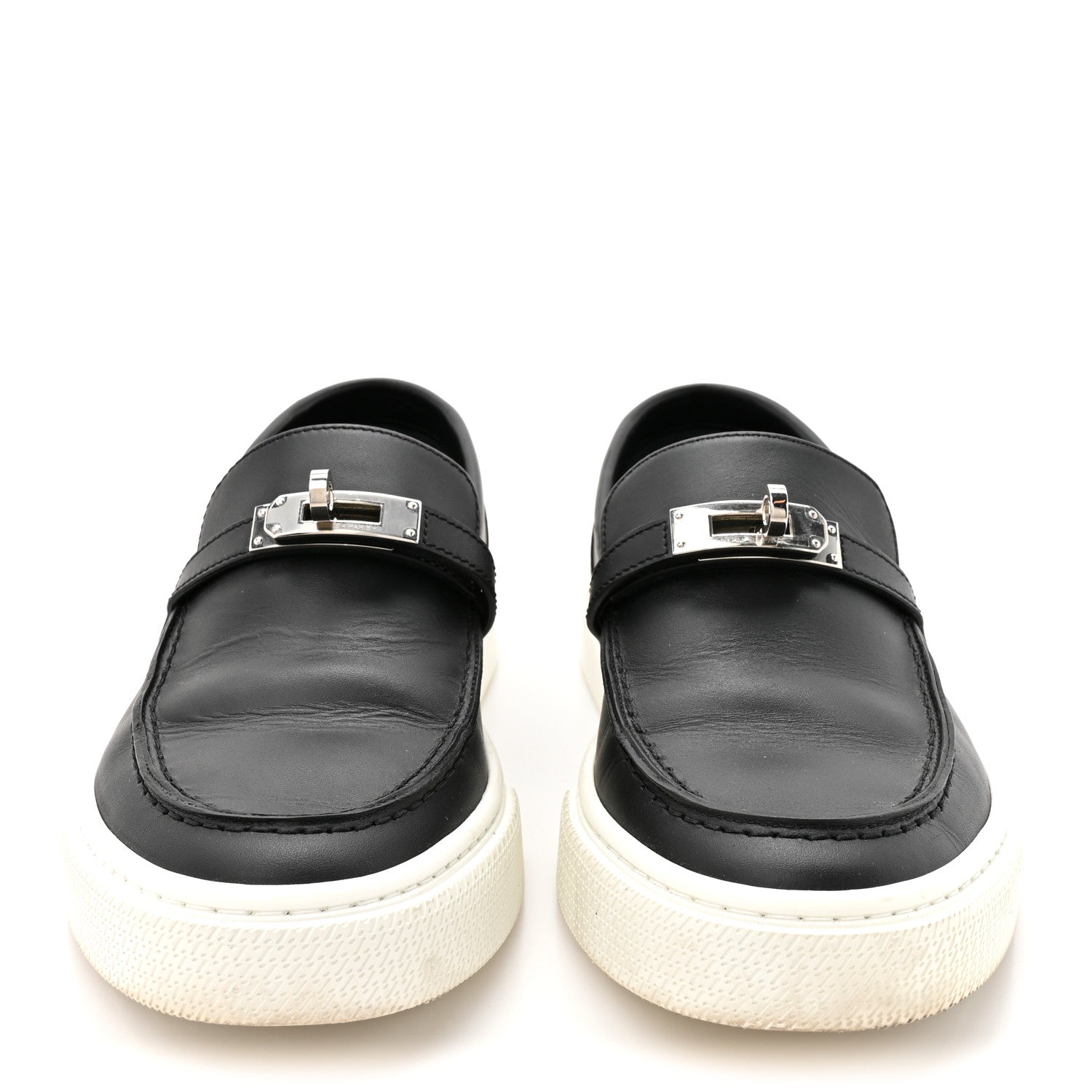 CALFSKIN GAME SLIP ON SNEAKERS BLACK