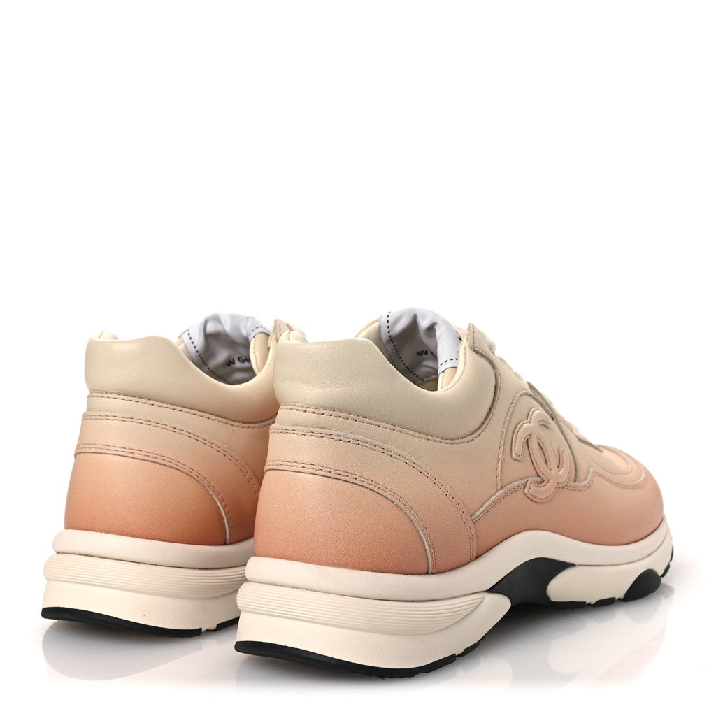 GRADIANT CALFSKIN CC WOMENS SNEAKERS LIGHT ORANGE