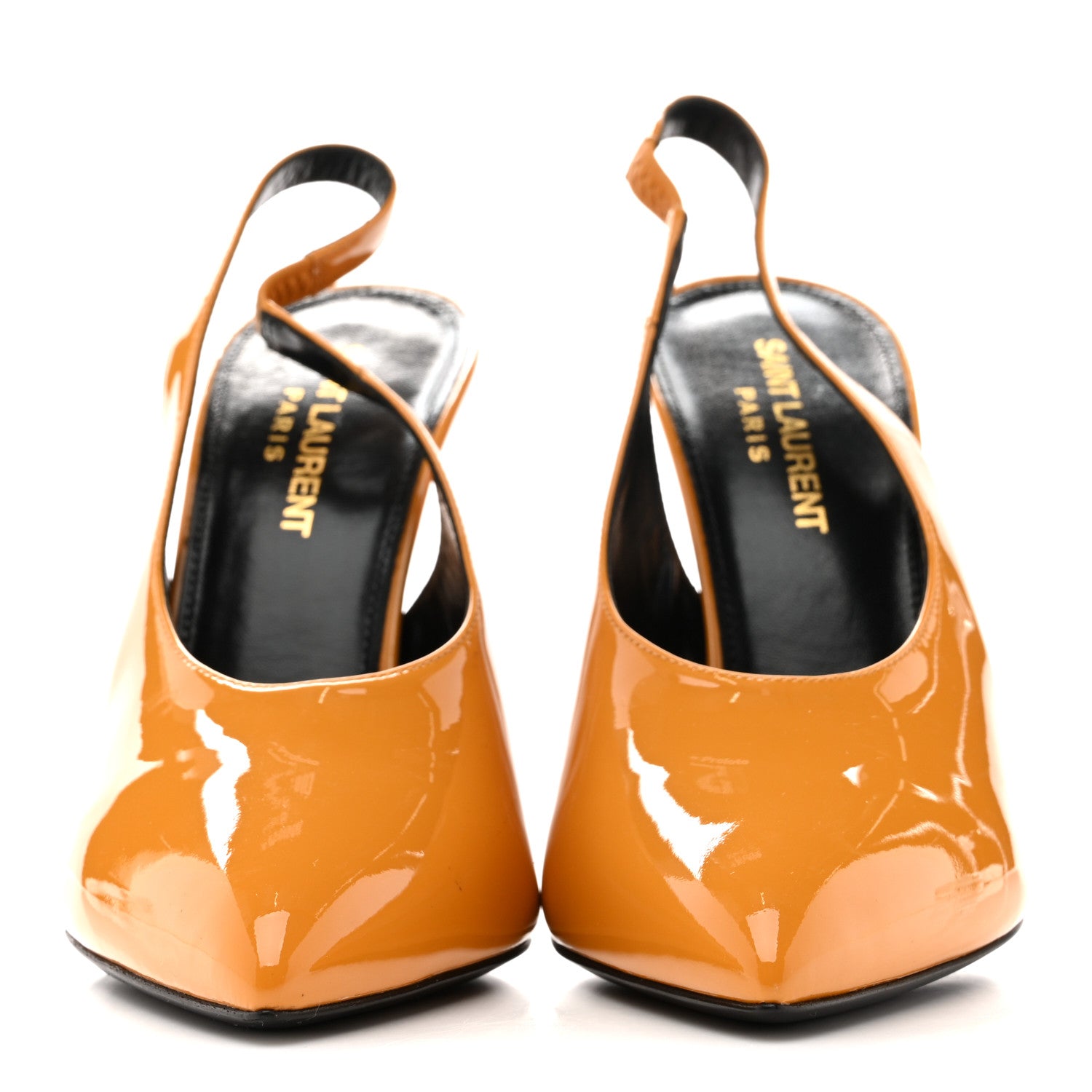 PATENT VENUS 110 SLINGBACK PUMPS YELLOW