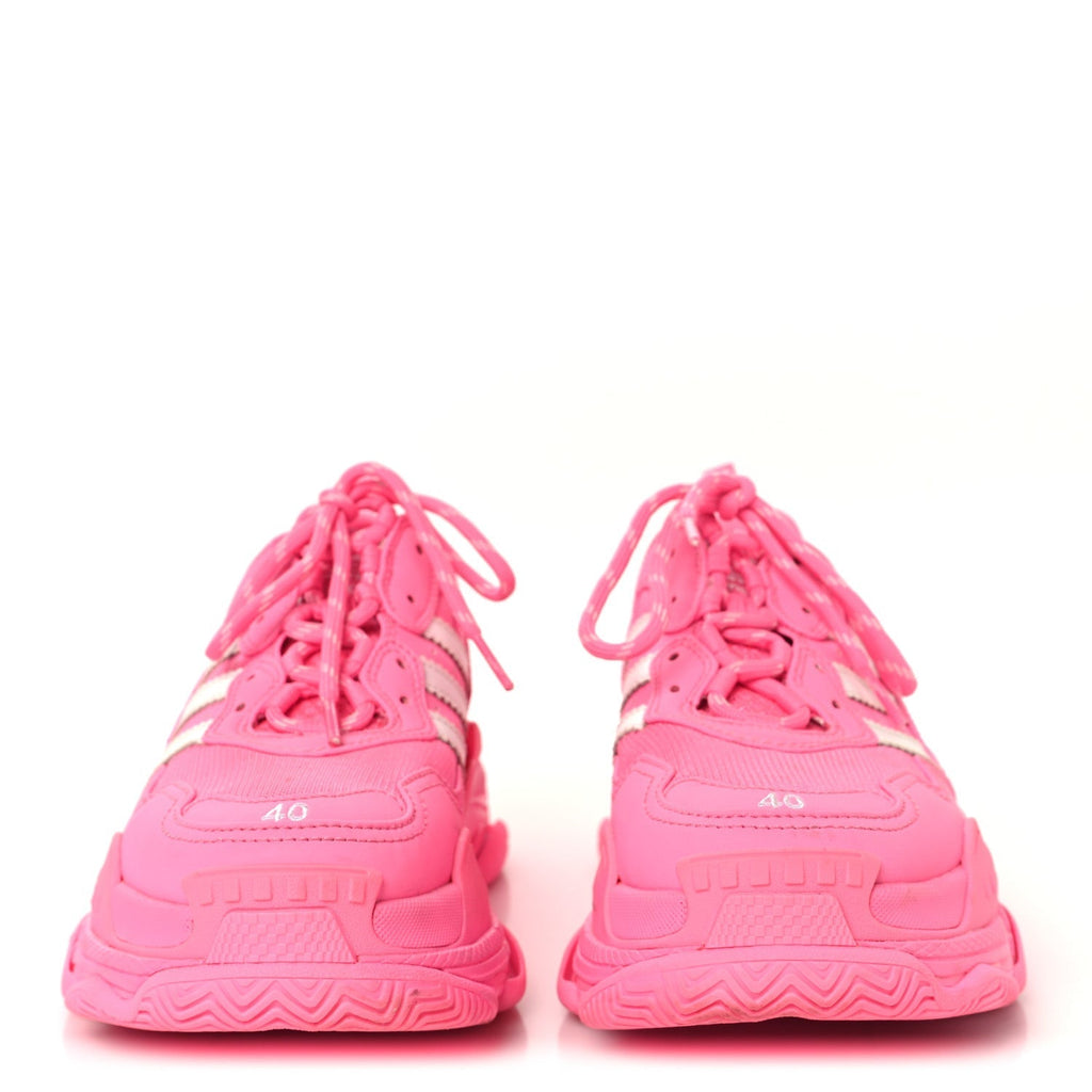 X ADIDAS FABRIC MESH WOMENS TRIPLE S SNEAKERS PINK