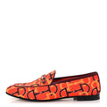 BETIS GLAMOUR CANVAS HORSEBIT PRINT WOMENS JORDAAN LOAFERS ORANGE RED ROSSO ANCORA