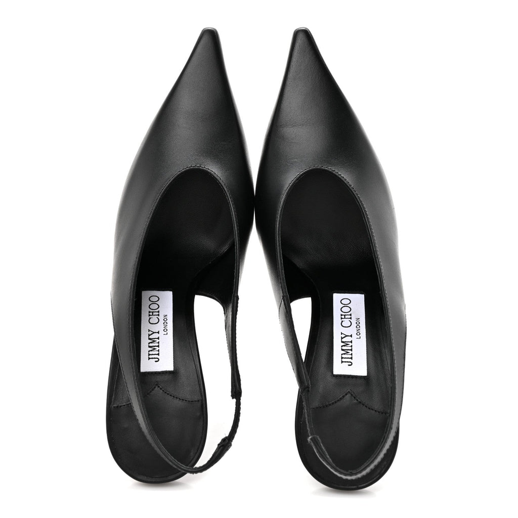 CALFSKIN ISA 95 SLINGBACK PUMPS BLACK