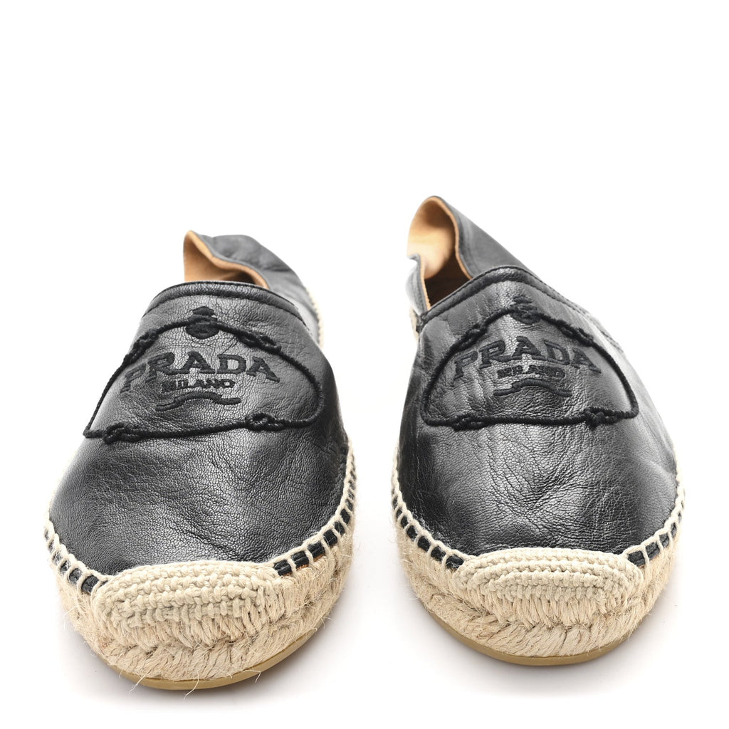 NAPPA EMBROIDERED LOGO 20MM ESPADRILLES BLACK