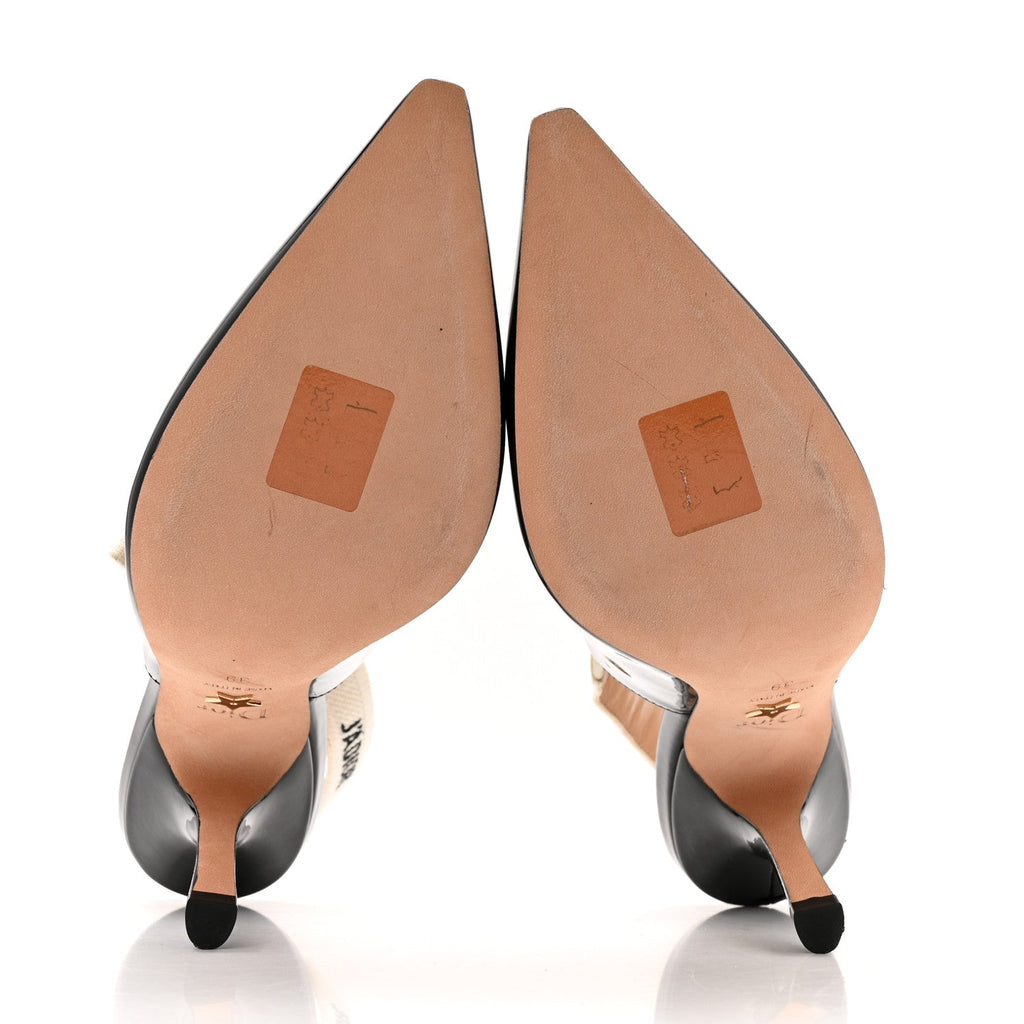 PATENT RIBBON J'ADIOR SLINGBACK 100MM PUMPS BLACK
