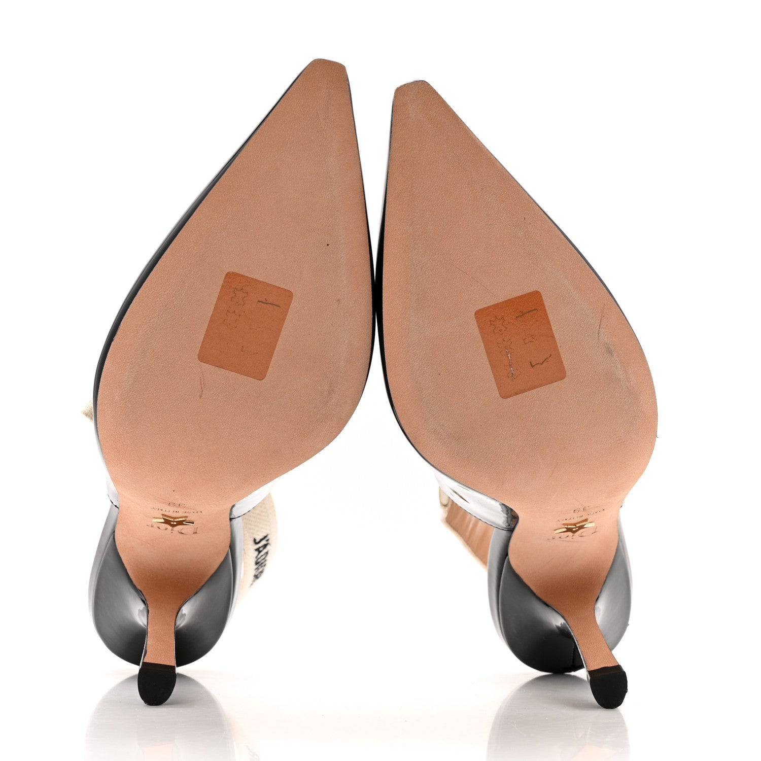 PATENT RIBBON J'ADIOR SLINGBACK 100MM PUMPS BLACK
