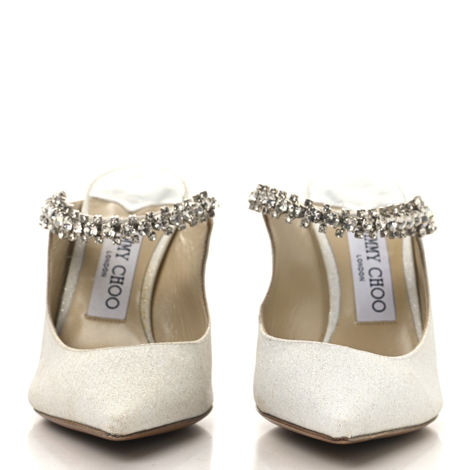 CANVAS GLITTER CRYSTAL BING 100 PUMPS WHITE