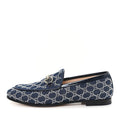 NEW DENIM CRYSTAL GG MONOGRAM WOMENS 1953 HORSEBIT JORDAAN LOAFER BLUE