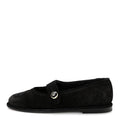 SUEDE CAP TOE CC MARY JANE FLATS BLACK