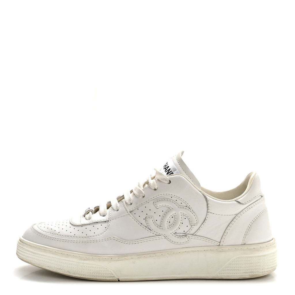 CALFSKIN CC WOMENS SNEAKERS WHITE
