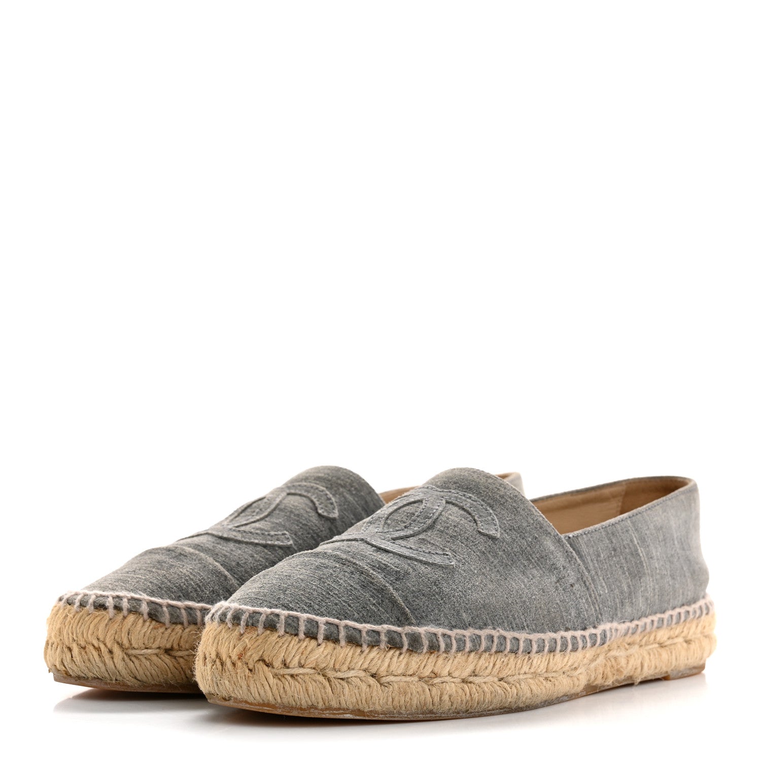 STRIATED SUEDE ESPADRILLES DARK GREY