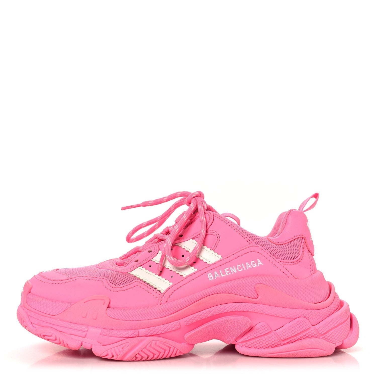 X ADIDAS FABRIC MESH WOMENS TRIPLE S SNEAKERS PINK