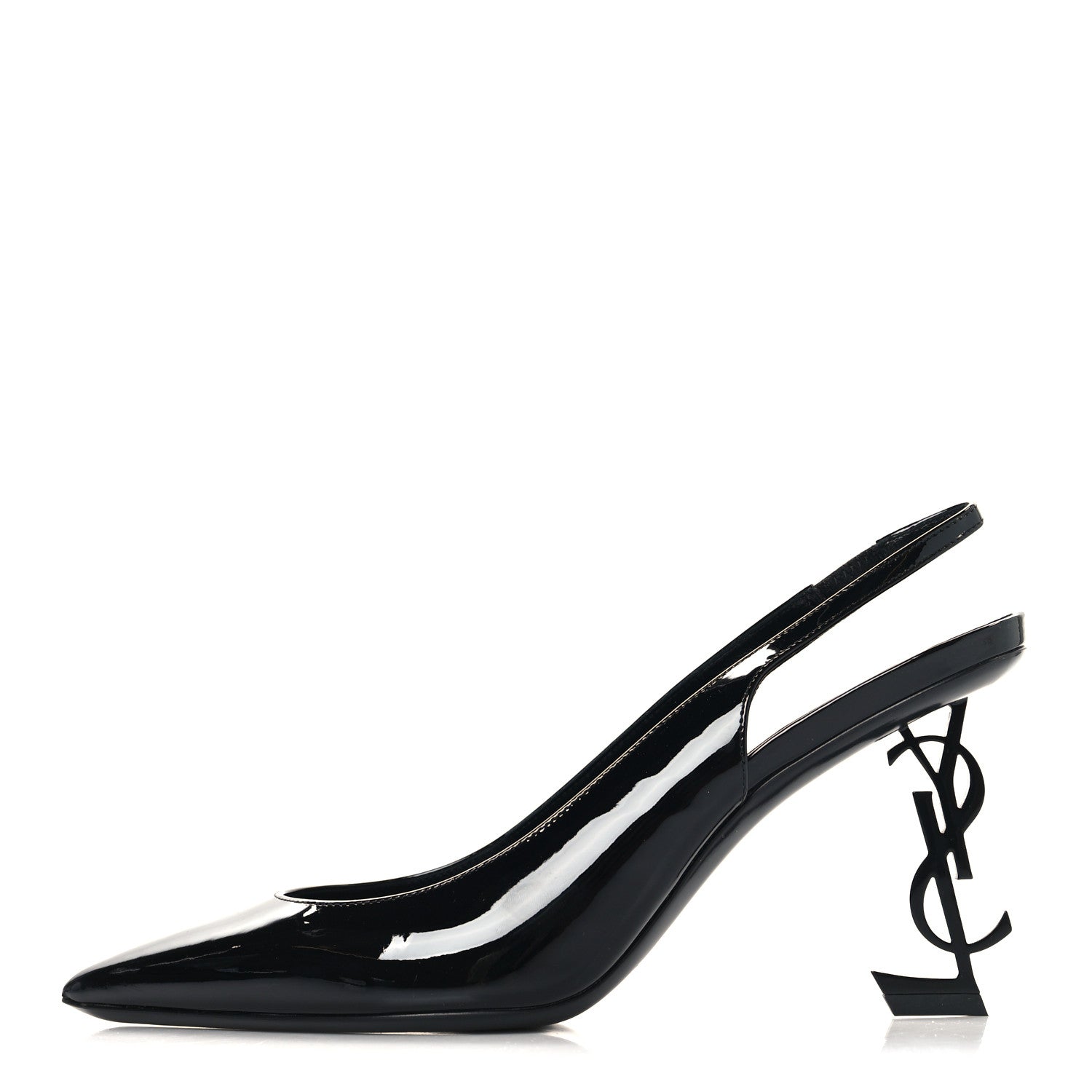 PATENT OPYUM 110 SLINGBACK PUMPS BLACK