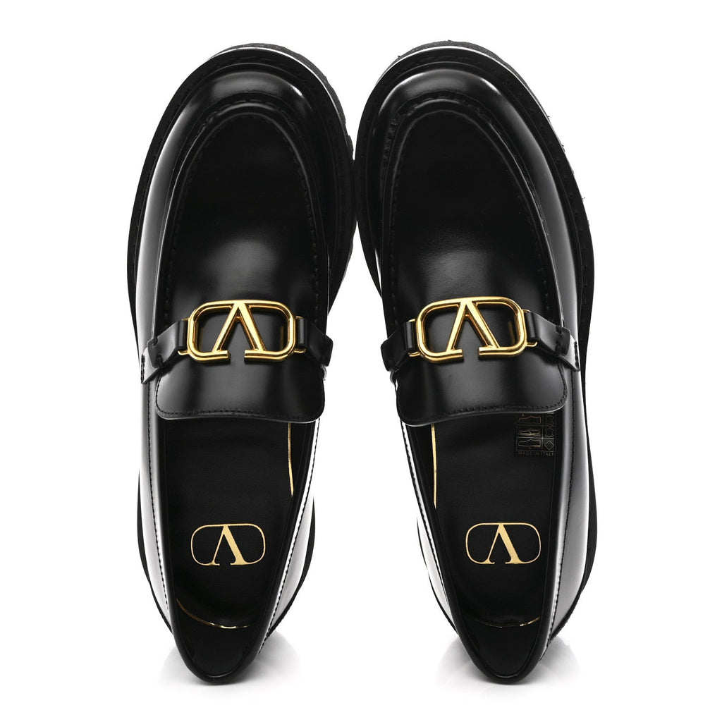 CALFSKIN VLOGO LOAFERS BLACK