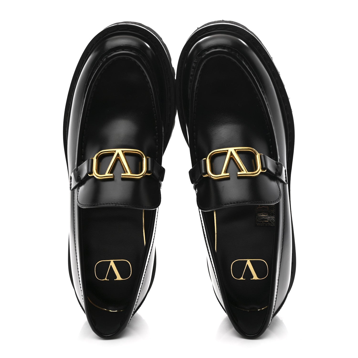 CALFSKIN VLOGO LOAFERS BLACK