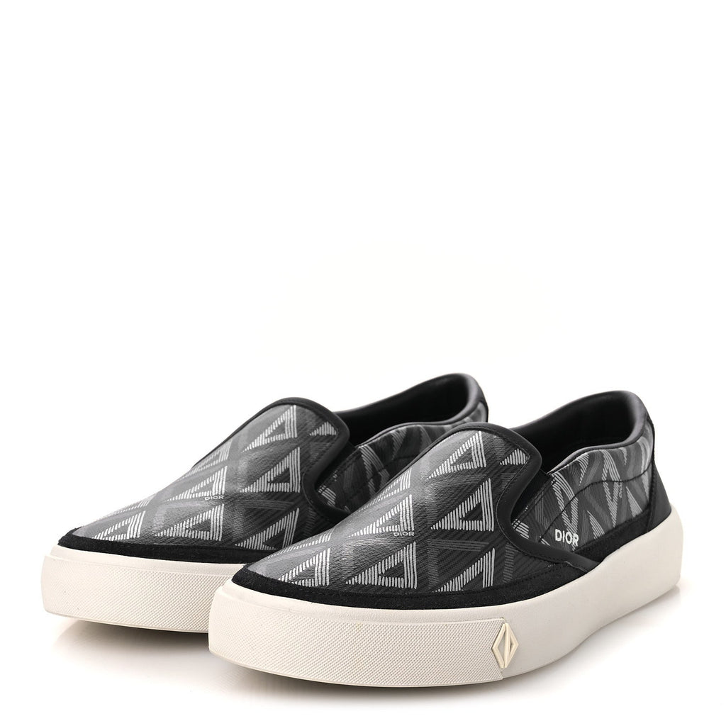 CANVAS CD DIAMOND MENS SLIP ON SNEAKERS NAVY