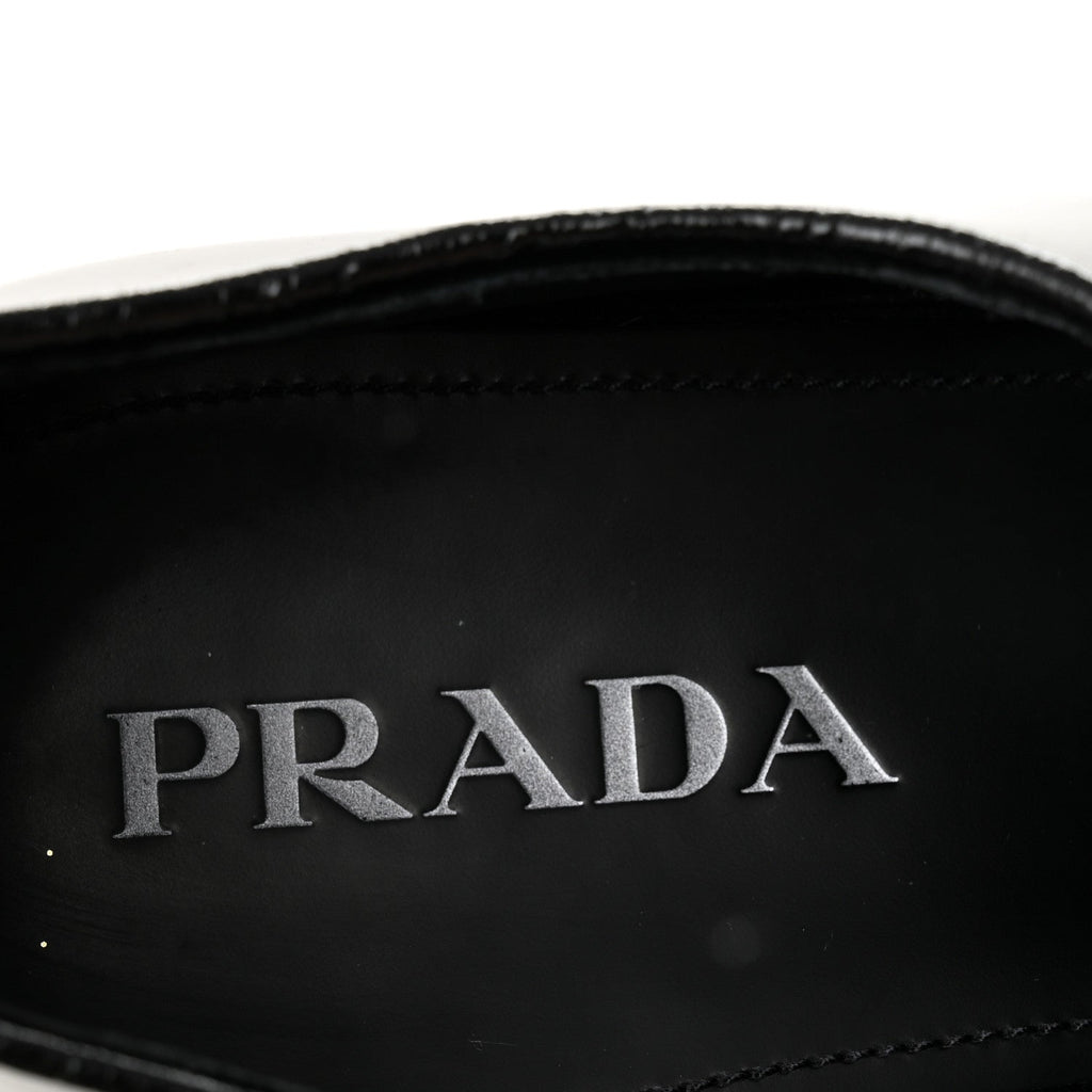 SPAZZOLATO TRIANGLE MENS DERBY LOAFERS BLACK
