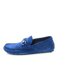 SUEDE MENS HORSEBIT DRIVER LOAFERS ROYALE