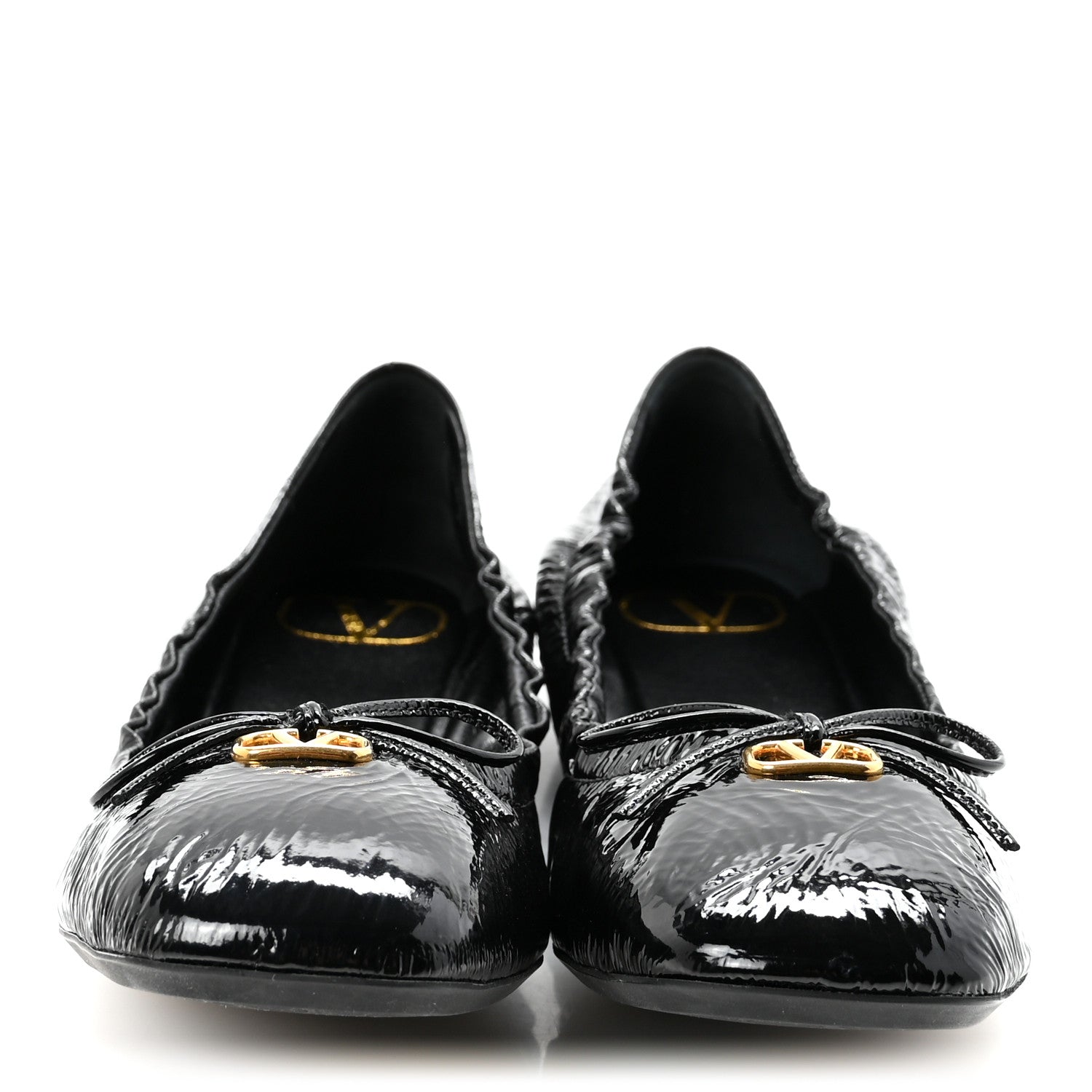 NAPLACK NAPPA VLOGO BOW MARY JANE BALLERINA FLATS BLACK
