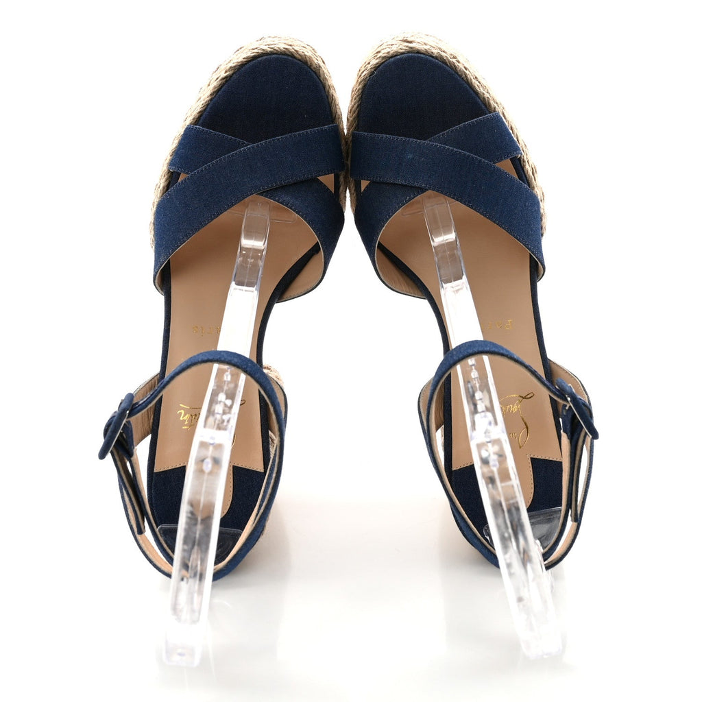 DENIM MARIZA 130 ESPADRILLE SANDALS BLUE NATURAL