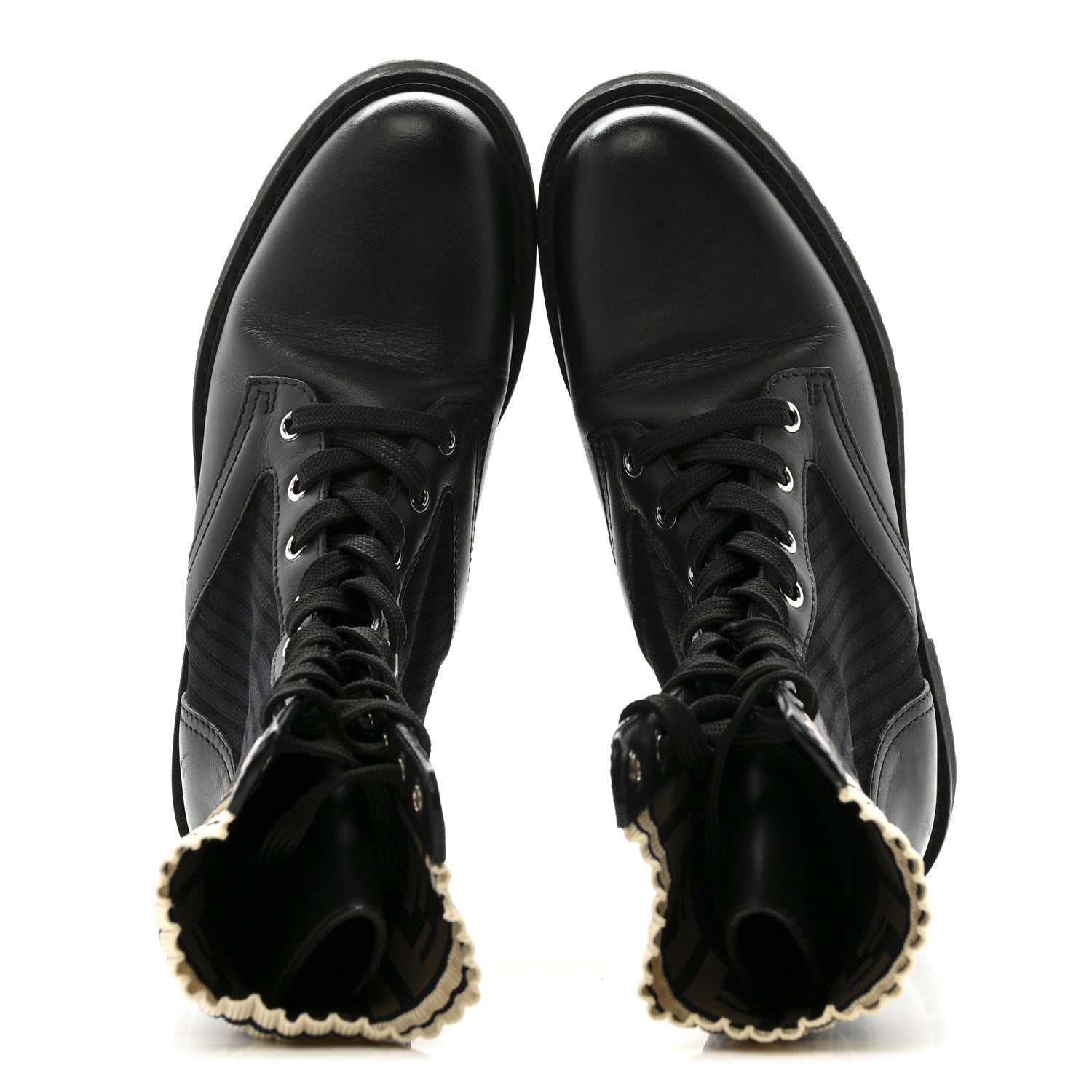 CALFSKIN STRETCH FABRIC ROCKOKO BIKER BOOTS TOBACCO BLACK MARINO