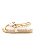 CANVAS CRYSTAL EMBELLISHED ESPADRILLES GREAT WHITE