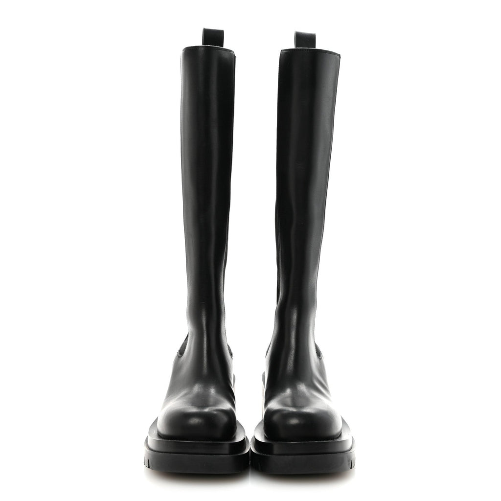 CALFSKIN THE LUG CHELSEA /70MM TALL BOOTS BLACK