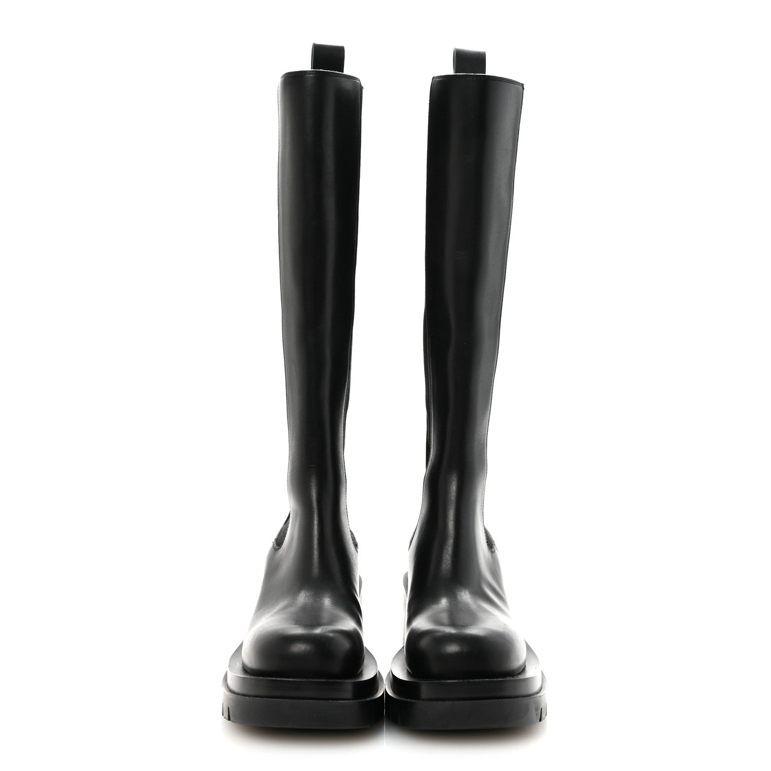 CALFSKIN THE LUG CHELSEA /70MM TALL BOOTS BLACK