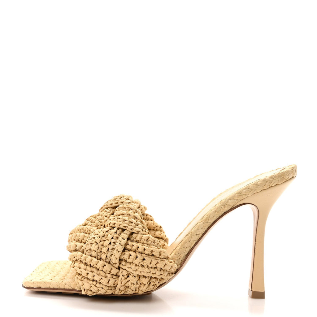 RAFFIA INTRECCIATO LIDO MULE 90 SANDALS CANE SUGAR