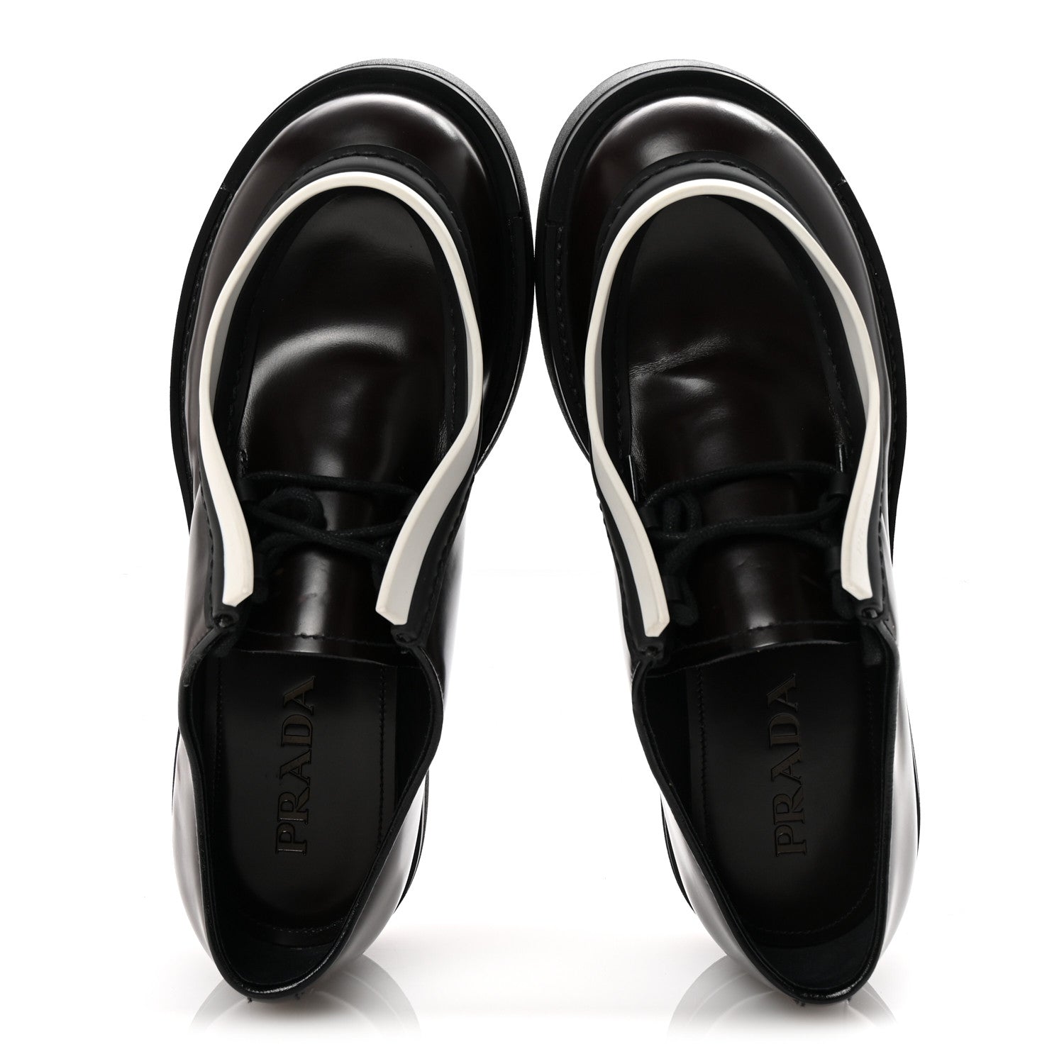 SPAZZOLATO ROIS MONOLITH 55MM DERBY LOAFERS DARK BROWN BLACK