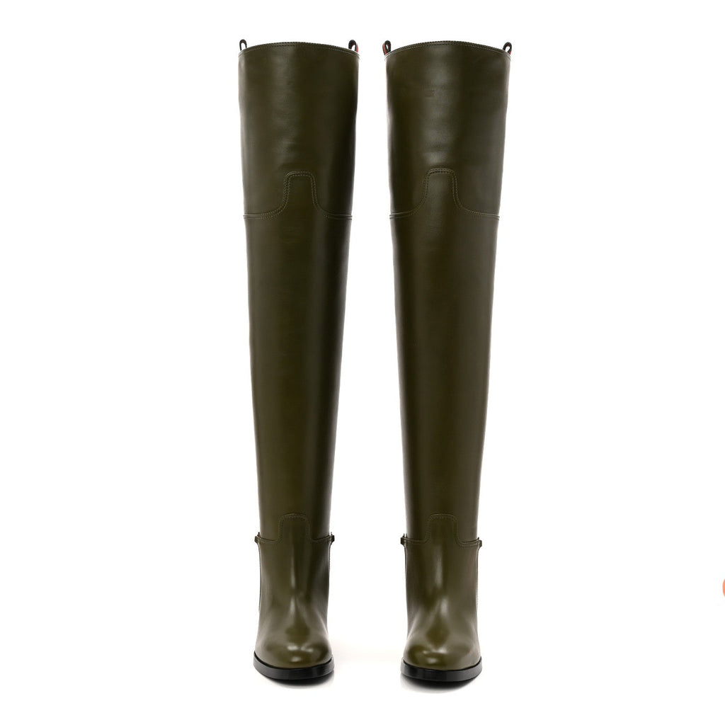 MAROT LUX SLIM HORSEBIT OVER THE KNEE LUSCIOUS GREEN
