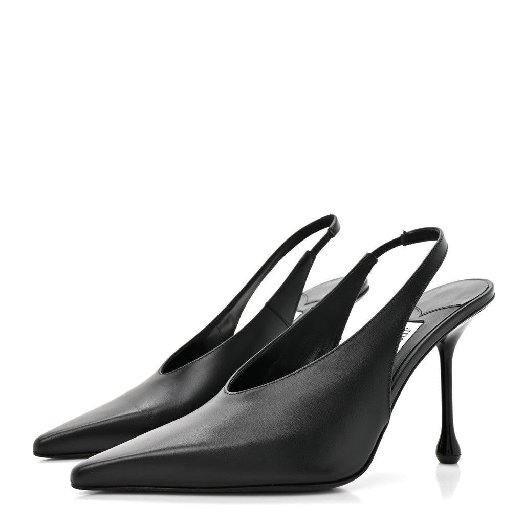 CALFSKIN ISA 95 SLINGBACK PUMPS BLACK