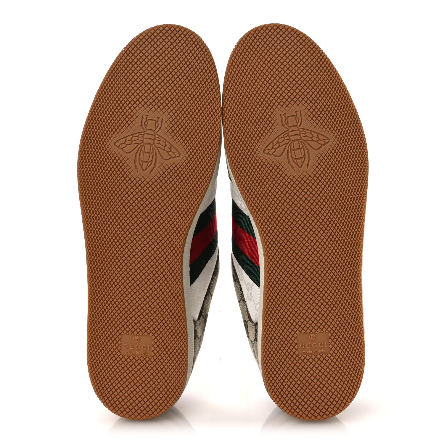CALFSKIN LAME GG MONOGRAM WEB MENS SCREENER SNEAKERS