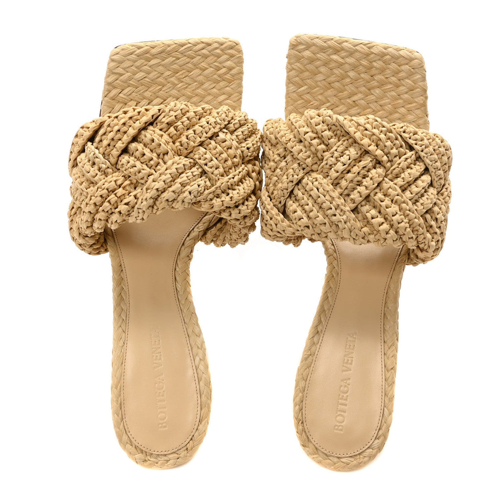 RAFFIA INTRECCIATO LIDO MULE 90 SANDALS CANE SUGAR