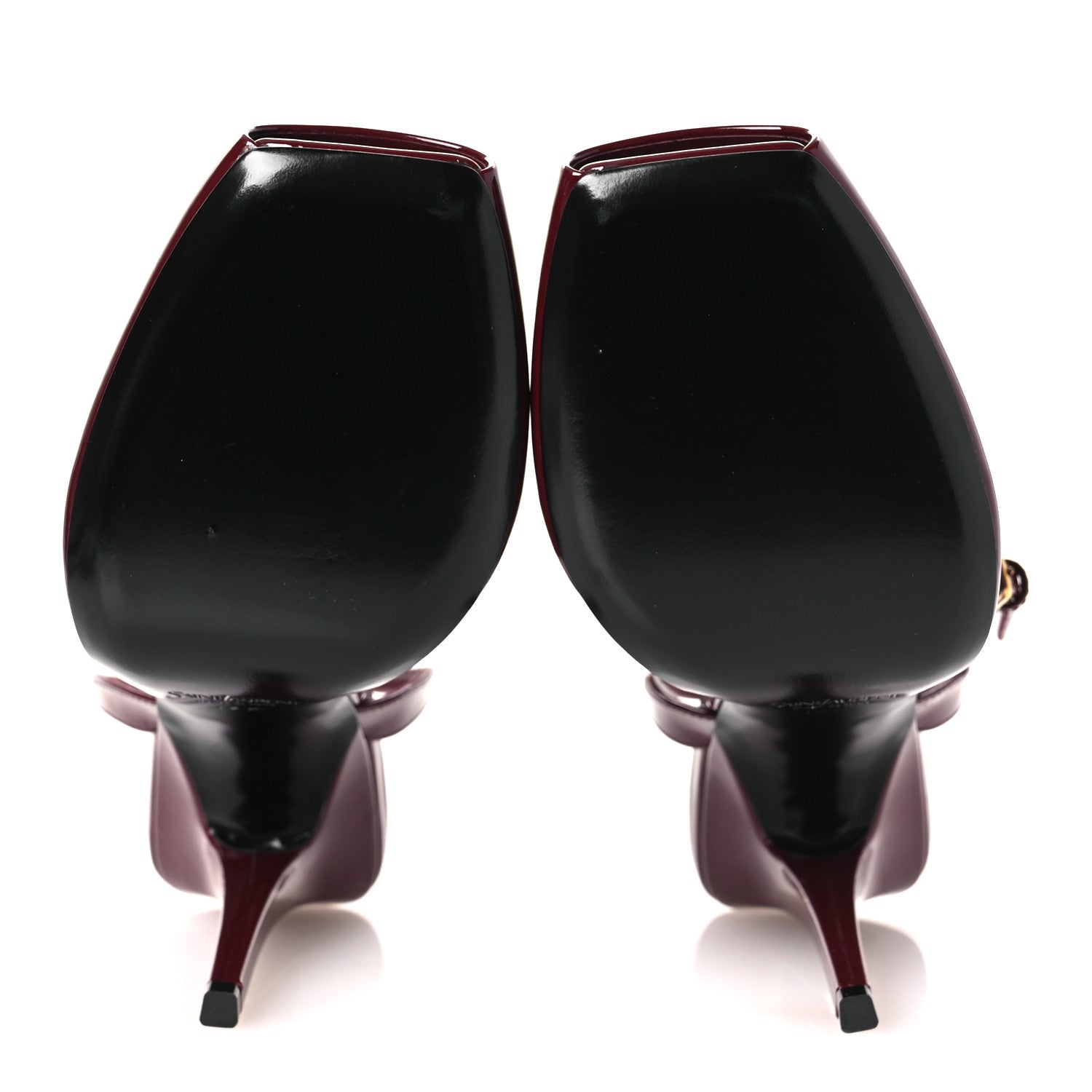 PATENT CALFSKIN LA SCANDALE 110 SANDALS GRENAT
