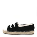 COTTON LAMBSKIN CC ESPADRILLES BLACK WHITE