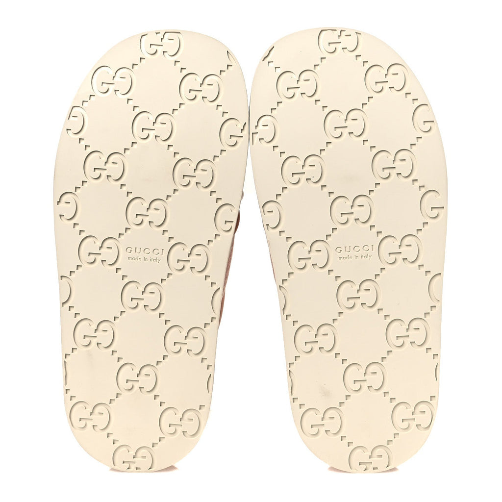 MONOGRAM GG CALFSKIN ANGELINA PLATFORM 55MM SLIDE SANDALS LIGHT PINK