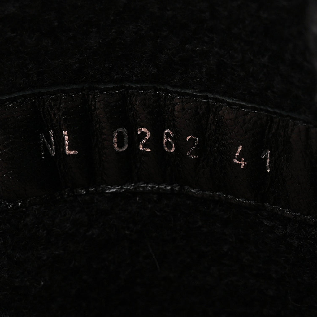 SHEARLING CALFSKIN TERRITORY RANGER COMBAT BOOTS BLACK