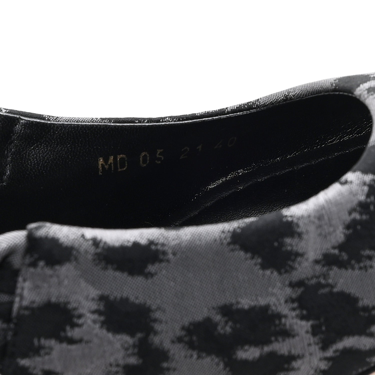 SHINY NYLON LEOPARD PRINT MIZZA SLINGBACK PUMPS GREY