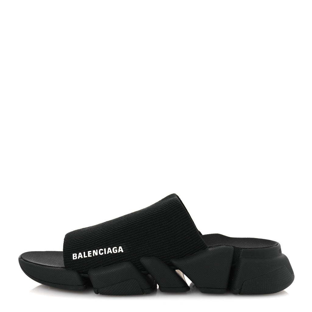 TECHNICAL 3D RECYCLED KNIT WOMENS SPEED 2.0 SLIDE SANDALS BLACK