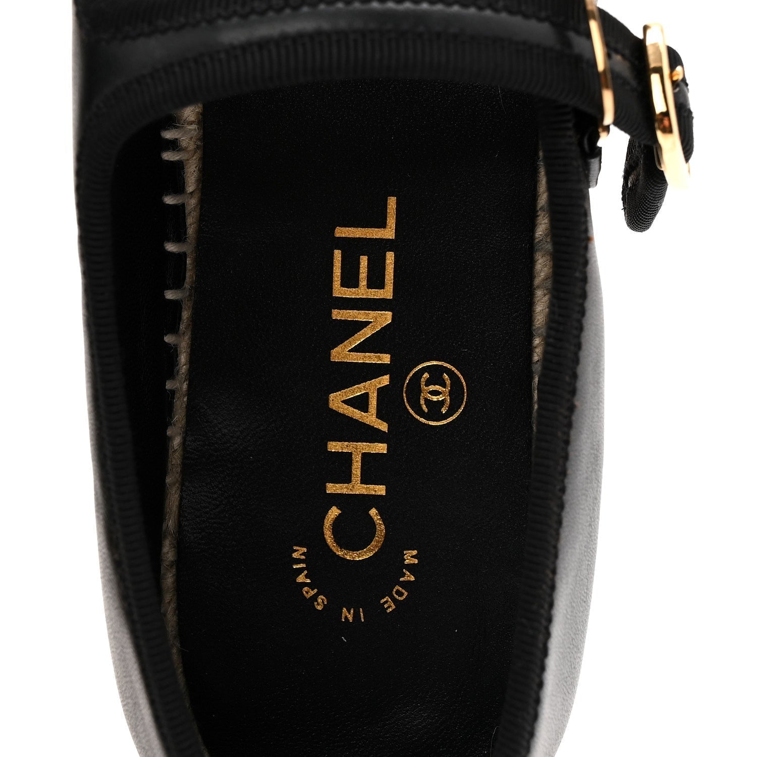 LAMBSKIN JUTE MARY JANE FLATS BLACK