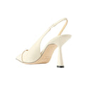 JIMMY CHOO AMITA 85 EMBELLISHED PATENT-LEATHER SLINGBACK PUMPS