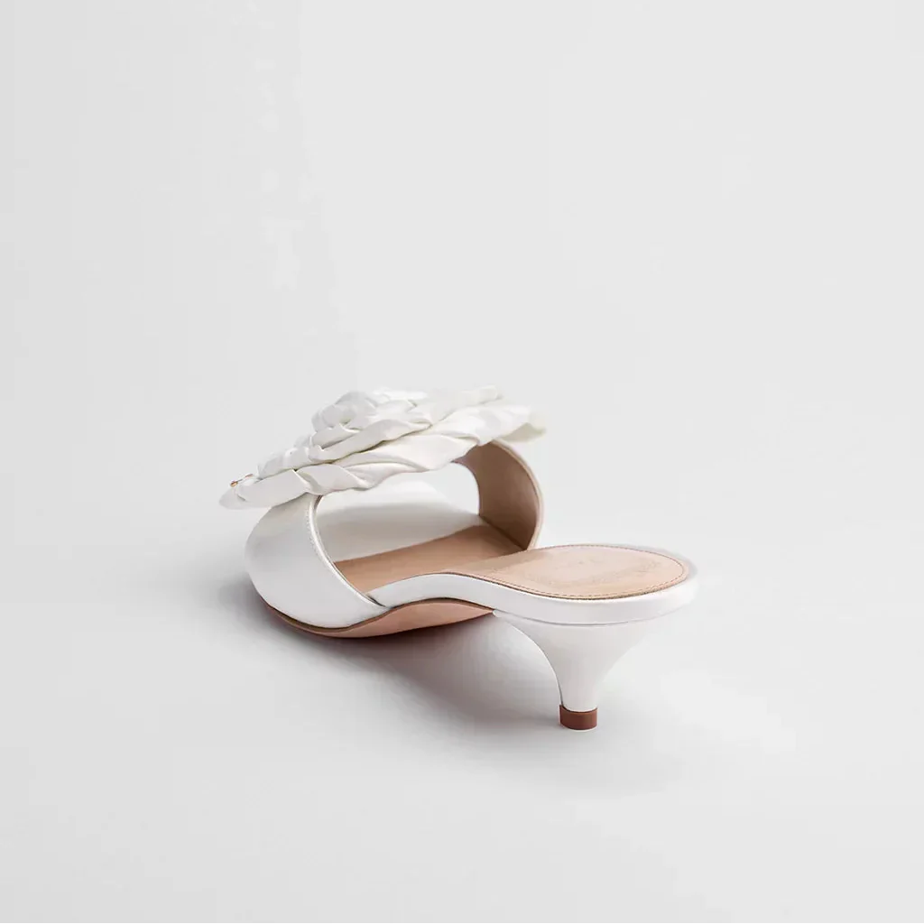 DIOR AURORE HEELED SANDAL WHITE