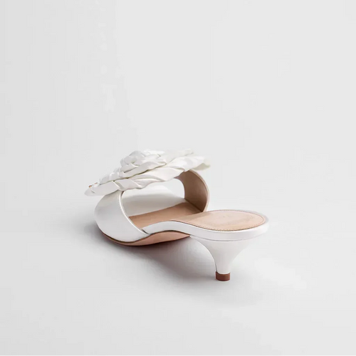 DIOR AURORE HEELED SANDAL WHITE