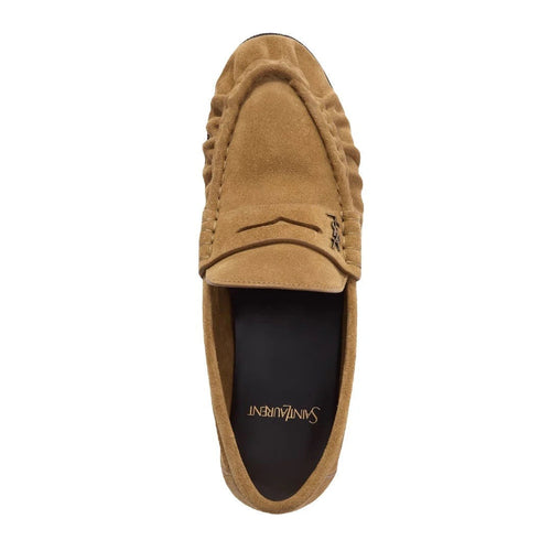 Saint Laurent Le Loafer Mule Loafers - Tan/Brown